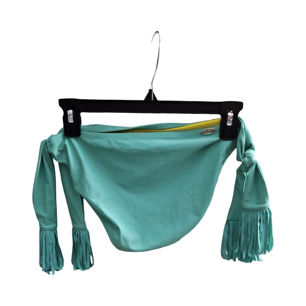 New Jessica Simpson Blue/greenish and Yellow Fringe Swim Bikin Bottom size med - Picture 5 of 7